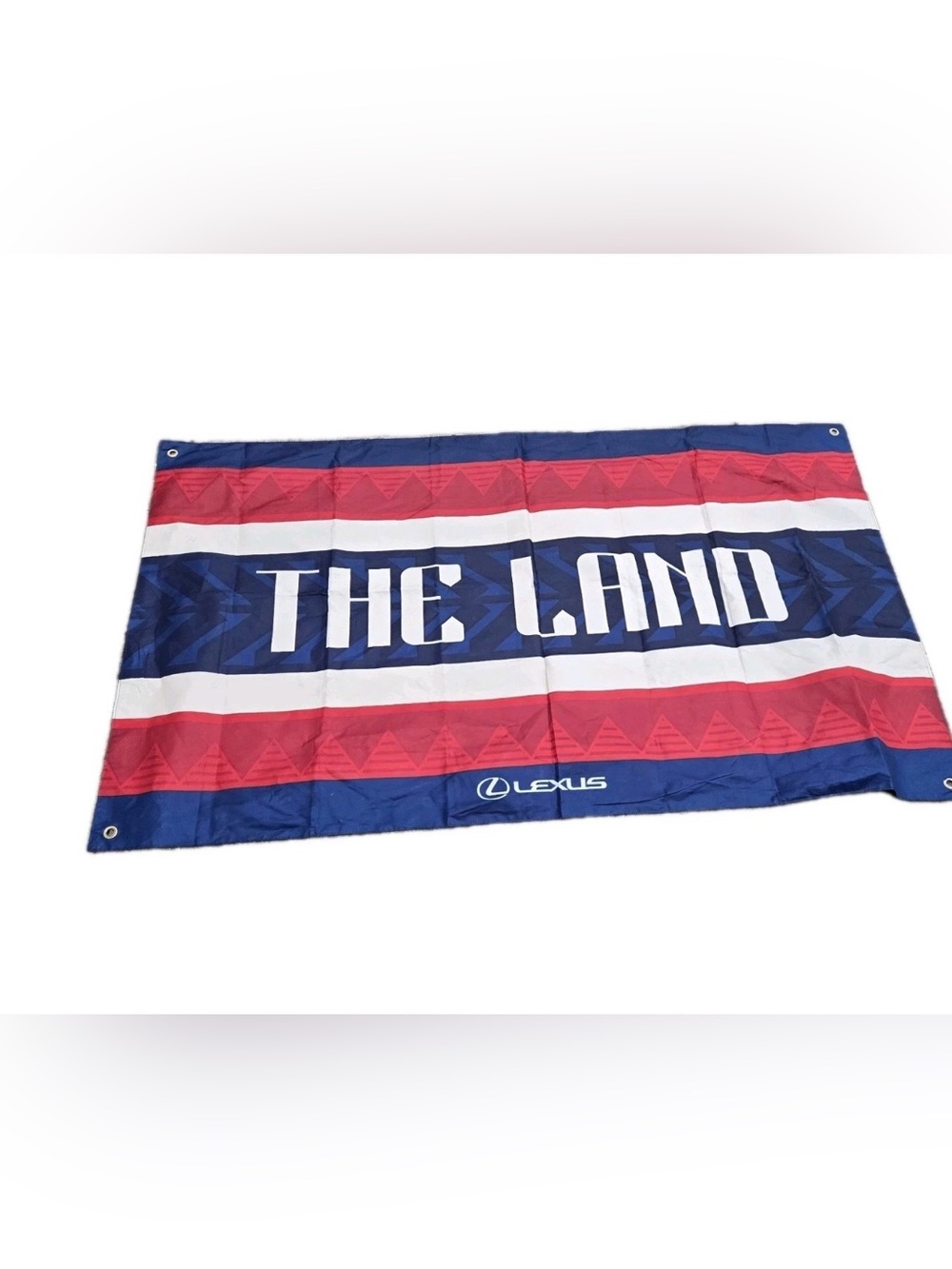 The Land" Lexus Flag Banner Red White Blue Outdoor Decor